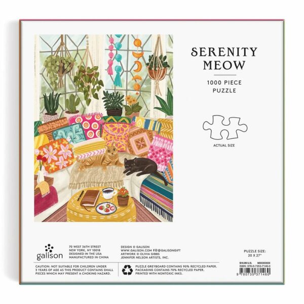 Puzzle Serenity Meow - Galison - 1000 pièces