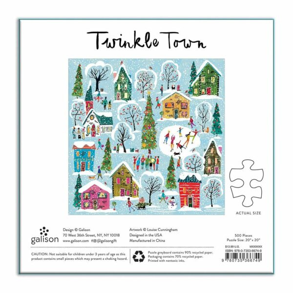 Puzzle Twinkle Town - Galison - 500 pièces