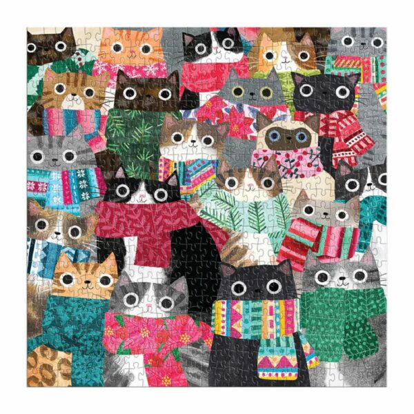 Puzzle Wintry Cats - Galison - 500 pièces Puzzle Wintry Cats - Galison - 500 pièces