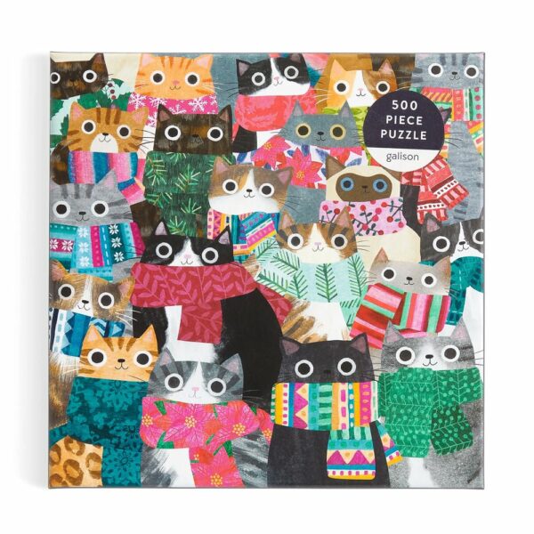 Puzzle Wintry Cats - Galison - 500 pièces Puzzle Wintry Cats - Galison - 500 pièces