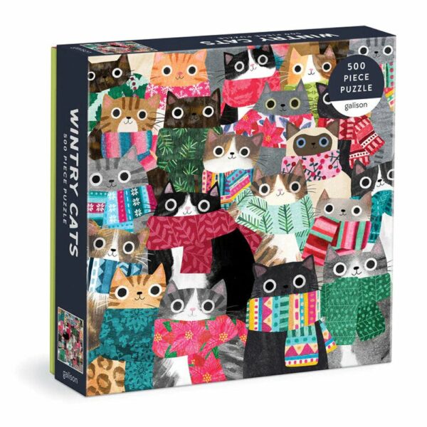 Puzzle Wintry Cats - Galison - 500 pièces Puzzle Wintry Cats - Galison - 500 pièces