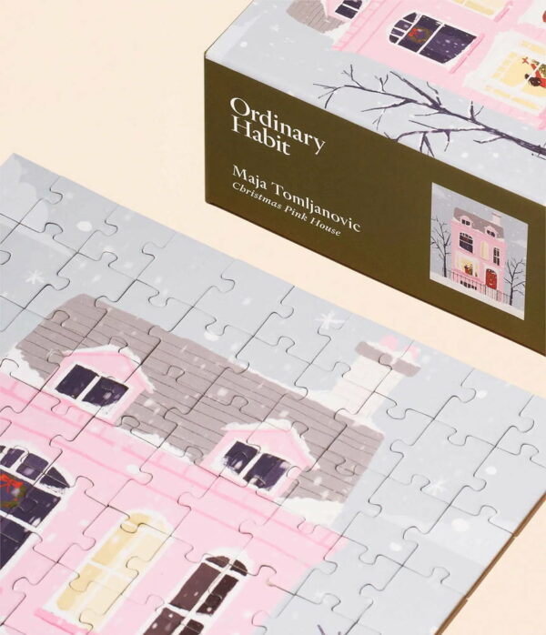 Puzzle Christmas Pink House - Ordinary Habit - 100 pièces