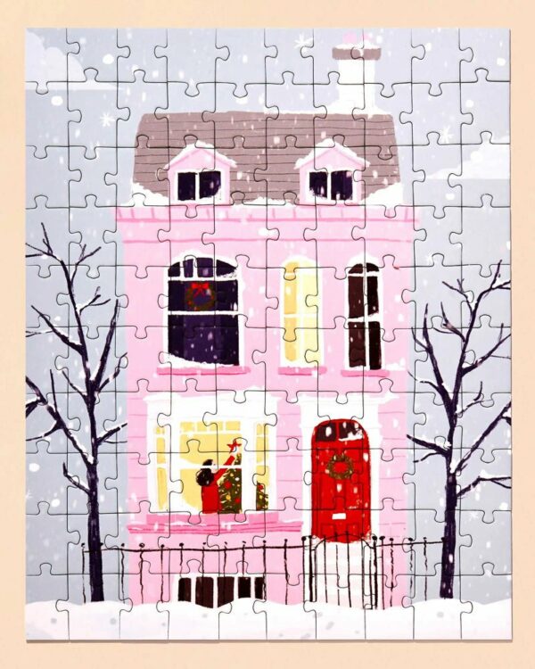Puzzle Christmas Pink House - Ordinary Habit - 100 pièces