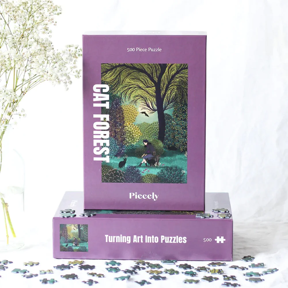 Puzzle Cat Forest - Piecely - 500 pièces