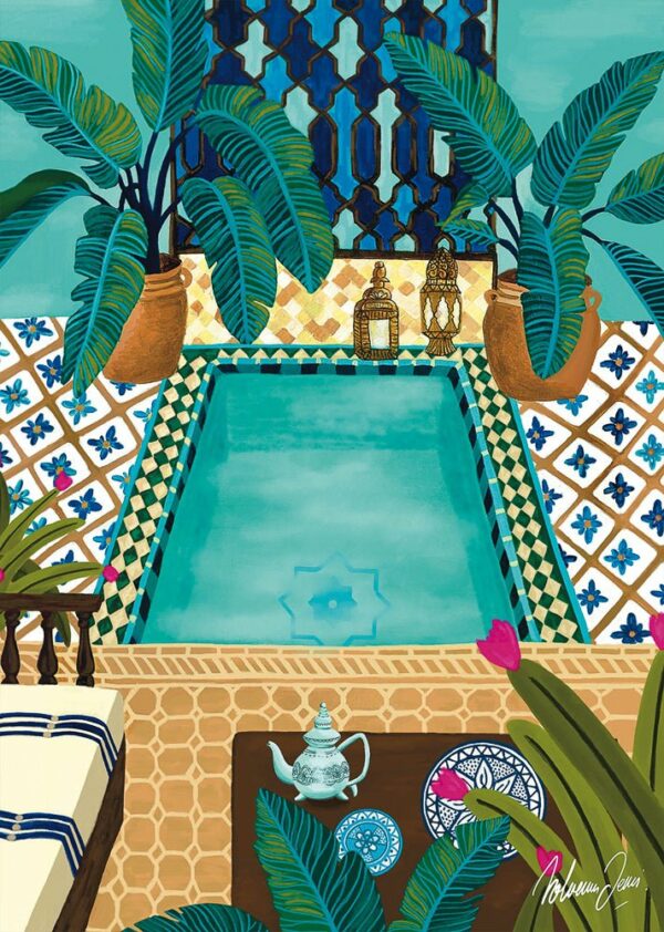 Puzzle Blue Riad - Pieces & Peace - 1000 pièces