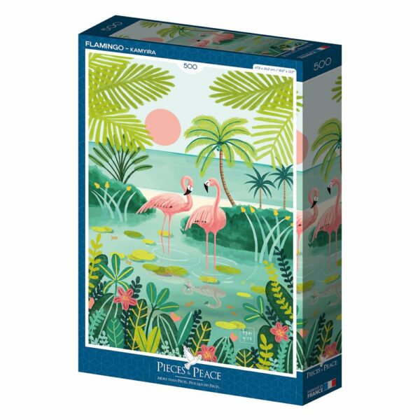 Puzzle Flamingo - Pieces & Peace - 500 pièces Puzzle Flamingo - Pieces & Peace - 500 pièces