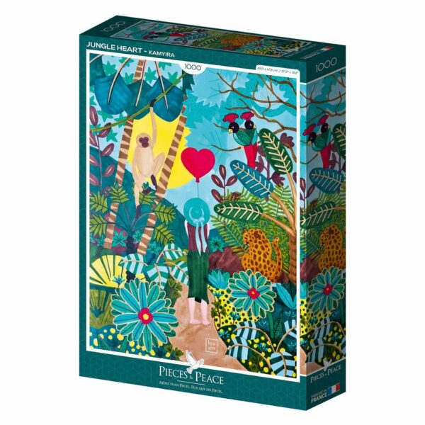 Puzzle Jungle Heart - Pieces & Peace - 1000 pièces Puzzle Jungle Heart - Pieces & Peace - 1000 pièces