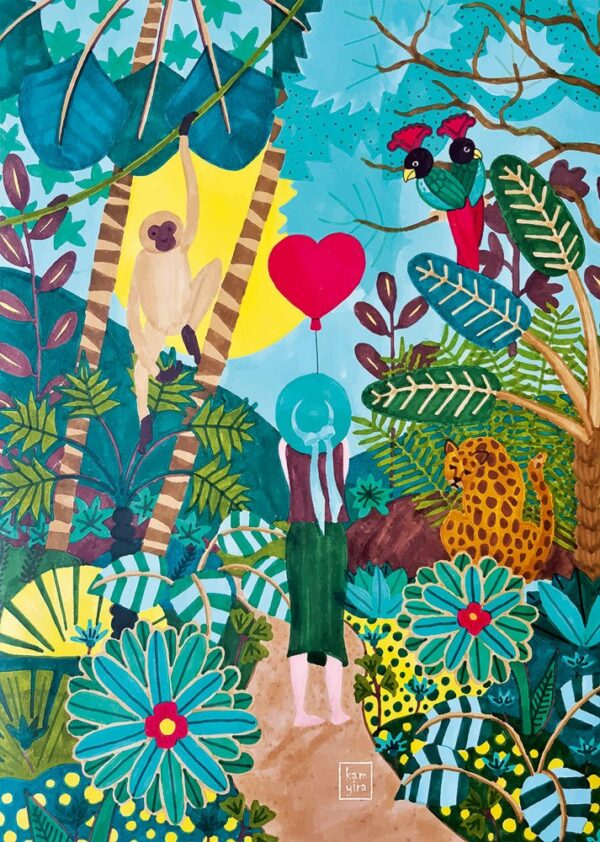 Puzzle Jungle Heart - Pieces & Peace - 1000 pièces Puzzle Jungle Heart - Pieces & Peace - 1000 pièces