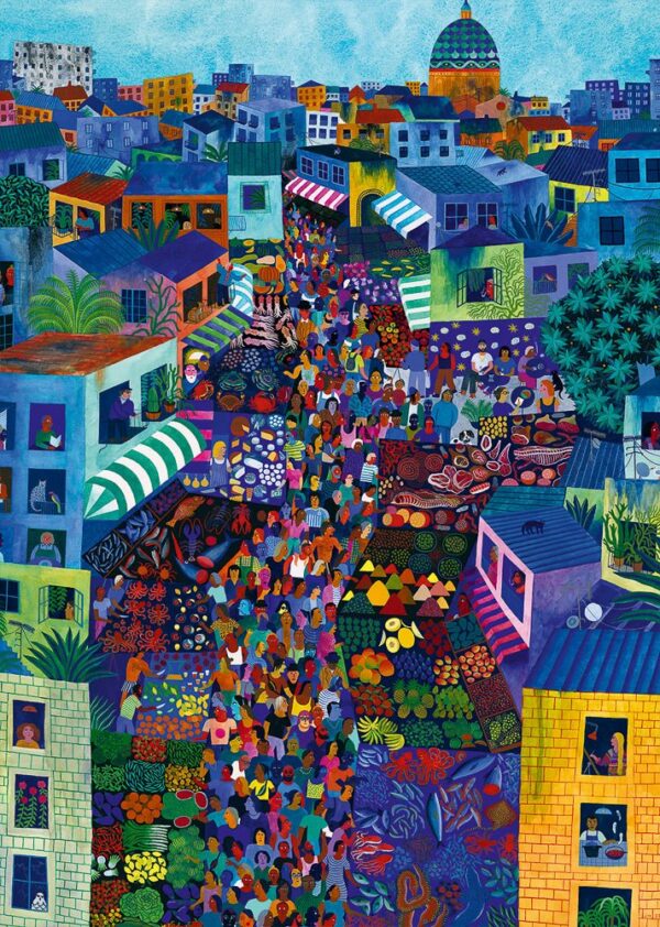 Puzzle Marché Ballaro - Pieces & Peace - 1000 pièces Puzzle Marché Ballaro - Pieces & Peace - 1000 pièces
