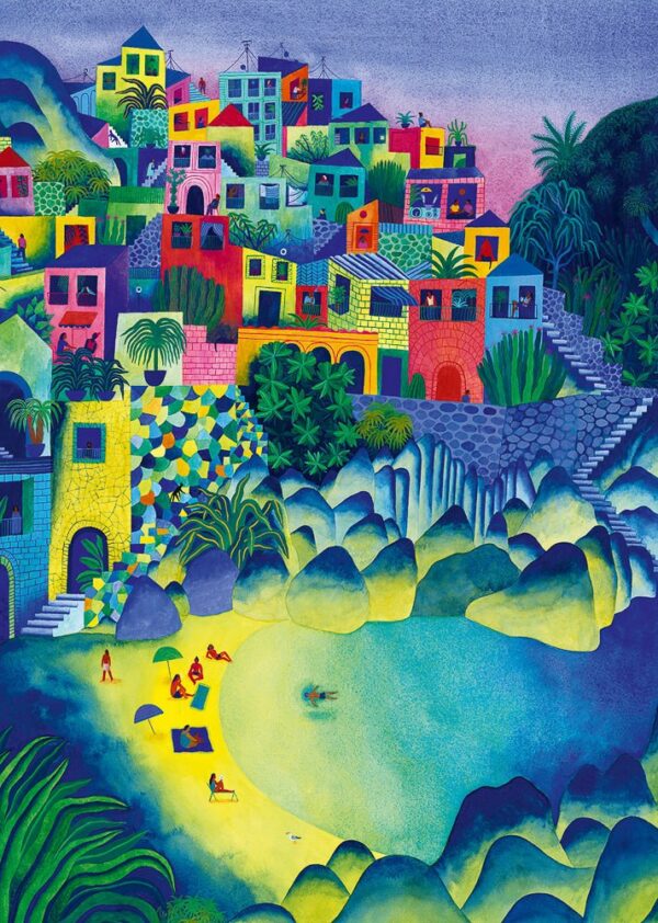 Puzzle Village Lointain - Pieces & Peace - 500 pièces