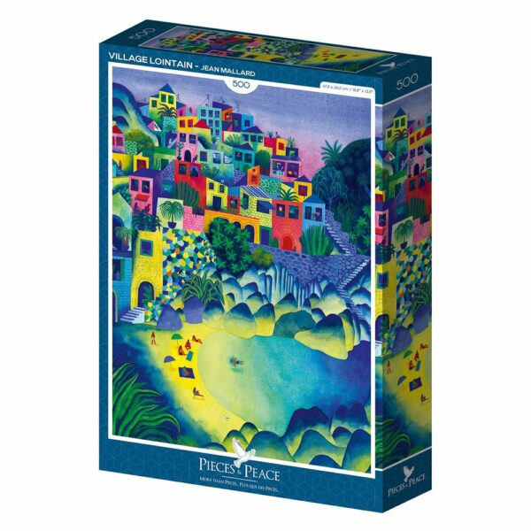 Puzzle Village Lointain - Pieces & Peace - 500 pièces