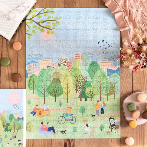 Puzzle Balade aux Buttes-Chaumont - Saperlipuzzle - 1000 pièces Puzzle Balade aux Buttes-Chaumont - Saperlipuzzle - 1000 pièces
