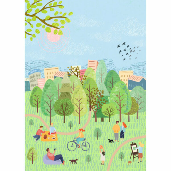 Puzzle Balade aux Buttes-Chaumont - Saperlipuzzle - 1000 pièces
